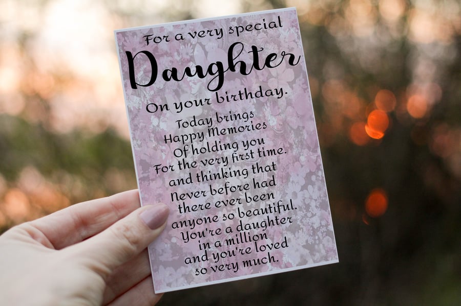 Daughter Birthday Card, Card for Birthday, Greetings Card, Daughter Birthday 