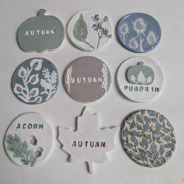 Painted Autumn Decoration with Magnet 