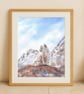 Snow Leopard Art Print, Mountain Wildlife Wall Art, Wild Cat Animal Decor  - Image 8