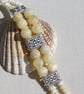 Honey Quartz & Yellow Aragonite Chunky Gemstone Chakra Bracelet "Ainslie" - Image 4