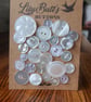 26 Vintage Pearly White Buttons - Image 1