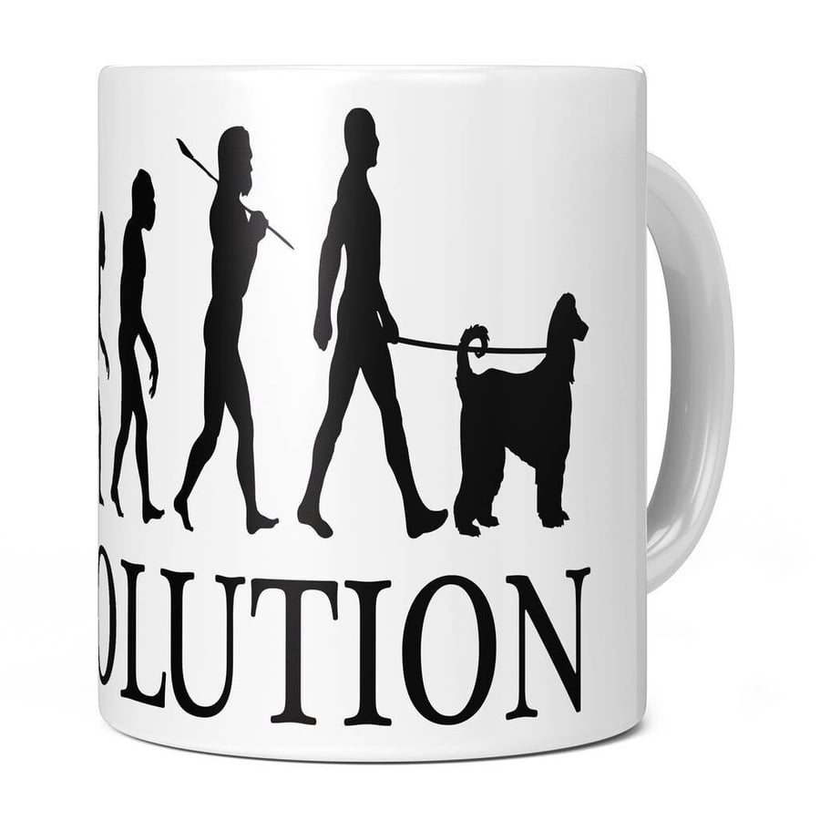Afghan Hound Evolution 11oz Coffee Mug Cup - Perfect Birthday Gift for Him or He