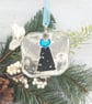 Fused Glass Angel Christmas Card: Handmade Angel Tree Decoration - Image 7