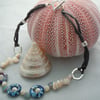 Seashell rings & Mother of pearl necklace with Czech glass beads