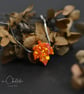 Orange Maple Leaf Opal Bracelet With 925 Sterling Silver Chain - Image 7