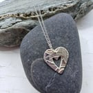 Silver heart pendant