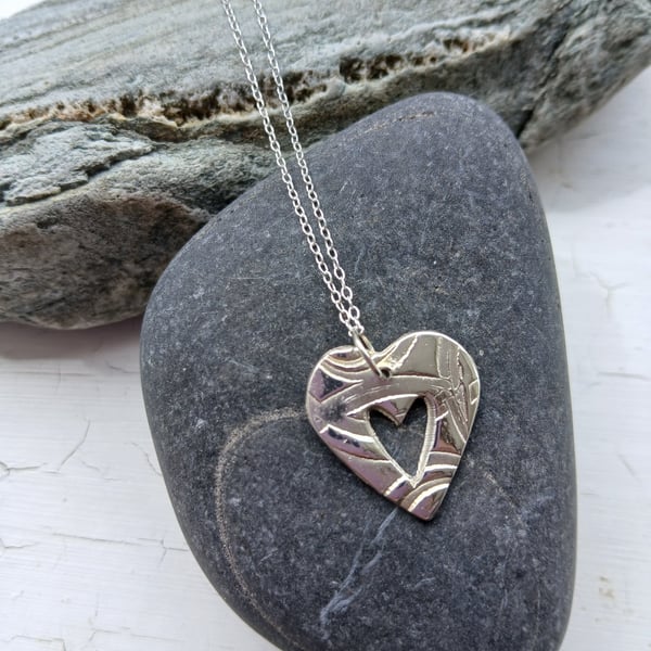 Silver heart pendant