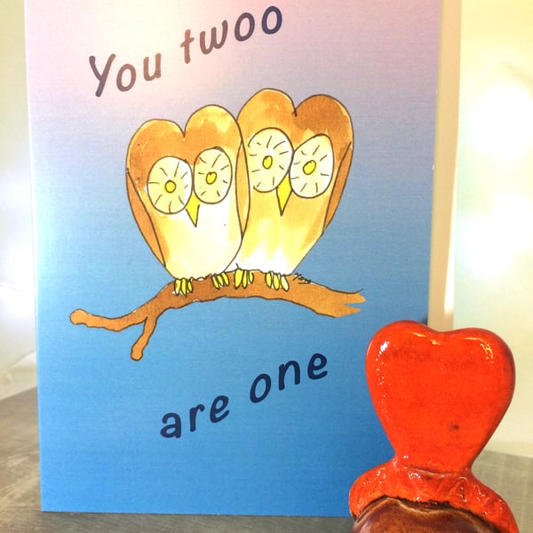 Card - owls in love