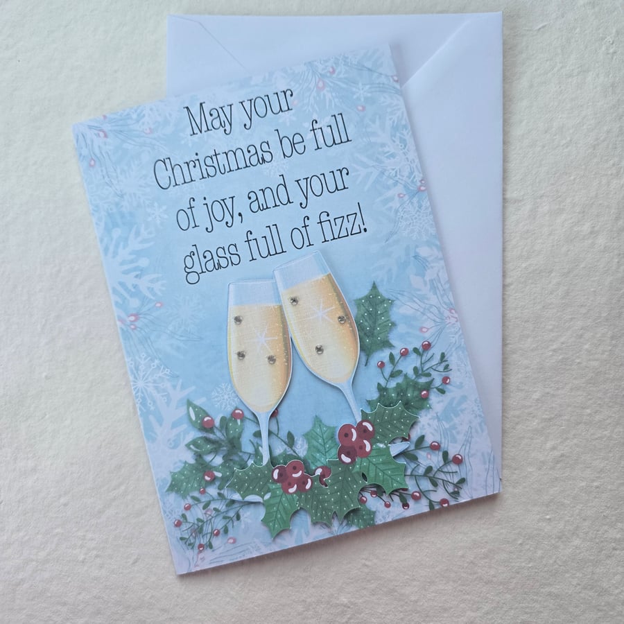 Festive Fizz - Sparkling Christmas Card