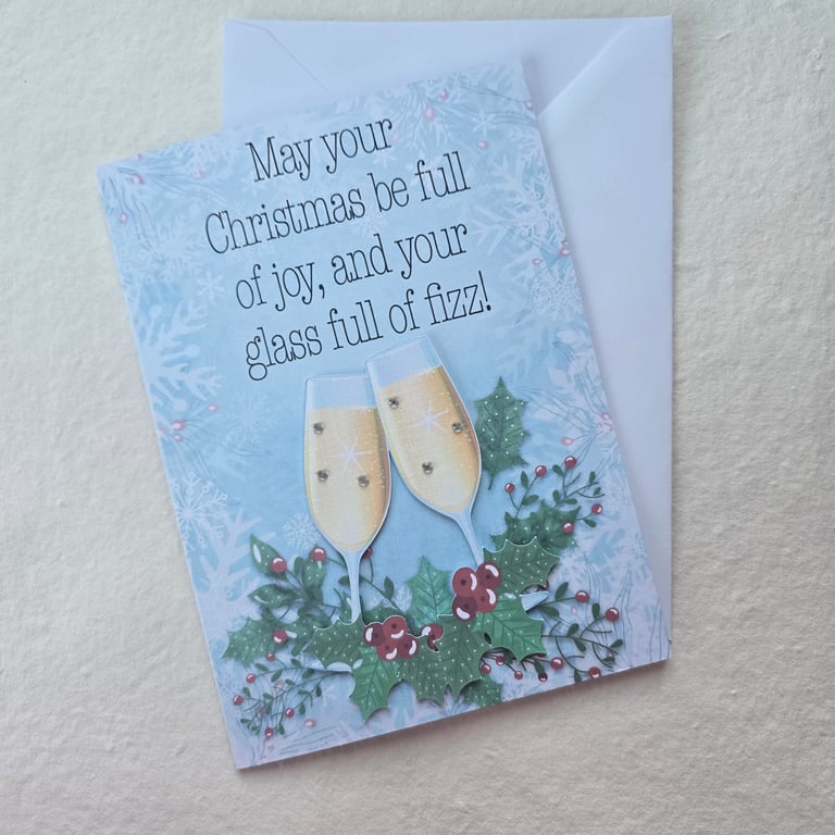 Festive Fizz - Sparkling Christmas Card