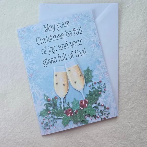 Festive Fizz - Sparkling Christmas Card