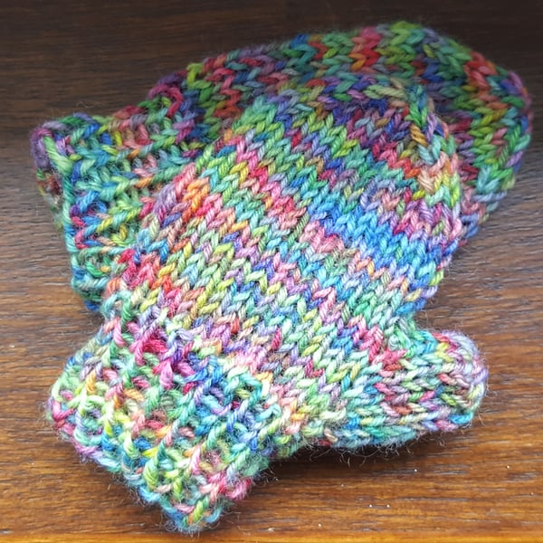Tiny Rainbow Child's Mittens