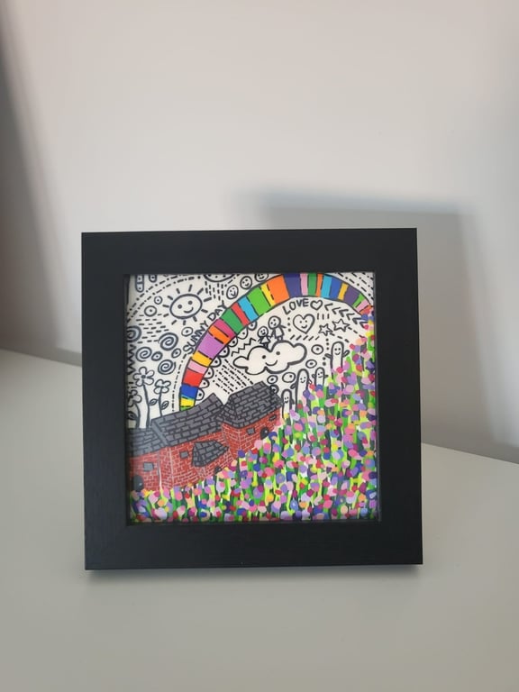 Handmade polymer clay Wall art - A Little Respite