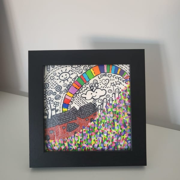 Handmade polymer clay Wall art - A Little Respite