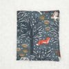 Card Wallet. Credit Card Flip Wallet. Winter Foxes Fabric