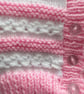 14" White & Pink Newborn Girls Round Neck Cardigan  - Image 4