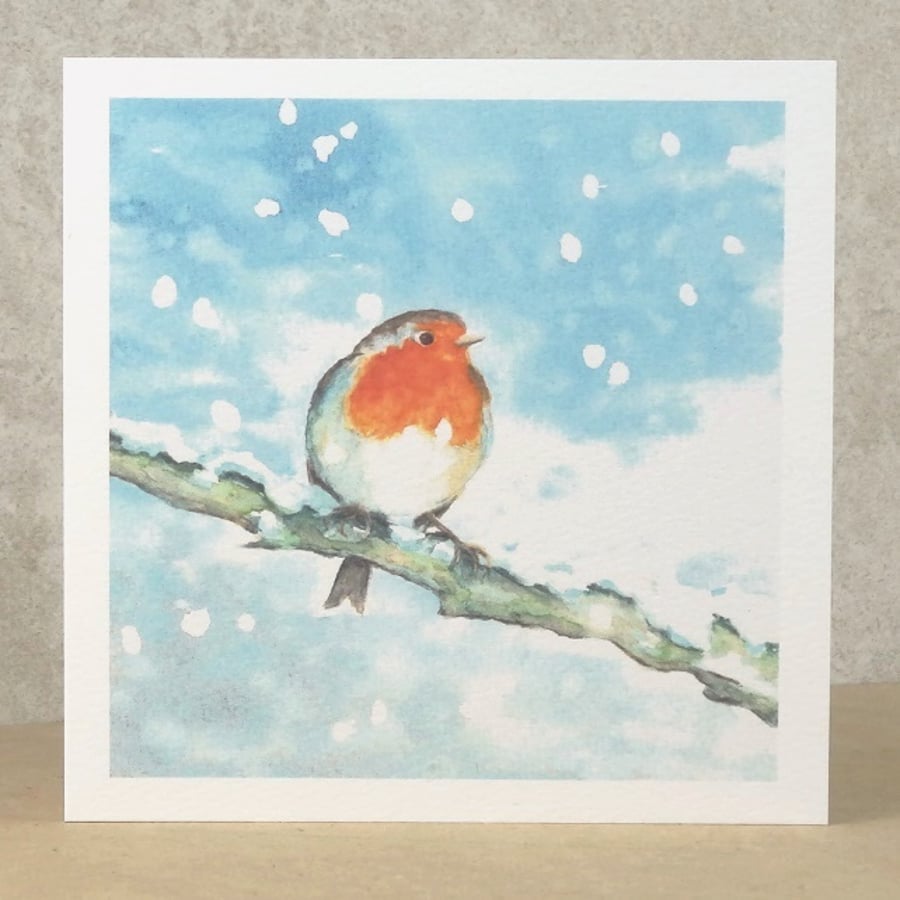 Christmas Card Winter Robin