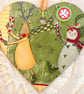 Christmas Decoration Ornament: Decoupaged Wooden Heart 15cm (6") Reindeer - Image 2