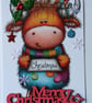 Highland Cow Christmas Card  - Image 2