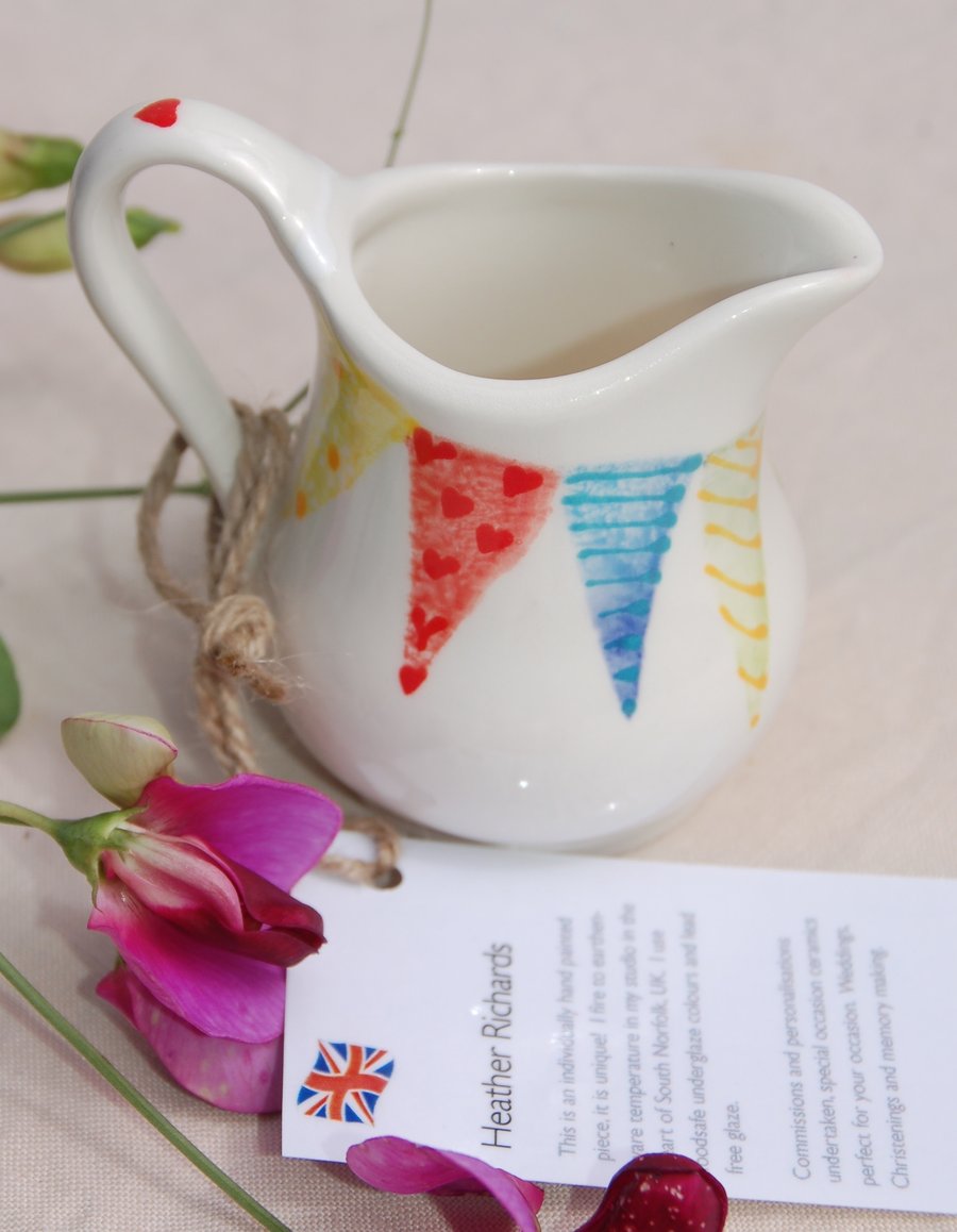 cream jug Endless Summer bunting