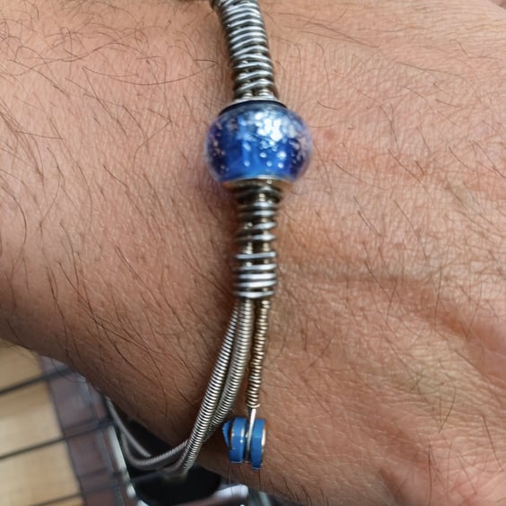 Up-Cycled Re-purposed Guitar String Bangle. Fabulous for any musician