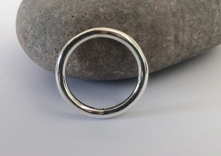 Sterling Silver Ring, Extra-chunky, Unisex, Hallmarked, size U