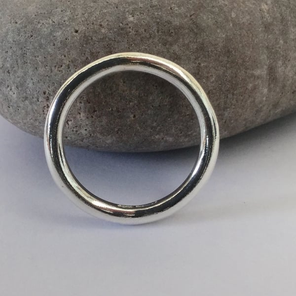 Sterling Silver Ring, Extra-chunky, Unisex, Hallmarked, size U