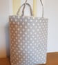  Christmas reusable gift bag: snowmen on grey - Image 2