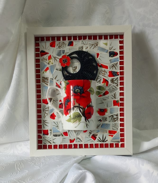 3D POPPY WALL ART. GIFT FOR WAR VETERANS.