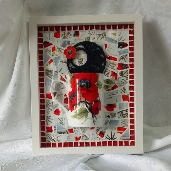 3D POPPY WALL ART. GIFT FOR WAR VETERANS.