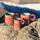 Beautiful Set of 2 Handcrafted Mugs complete with matching milk jug