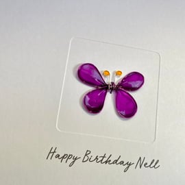 Butterfly Birthday Card - Personalised