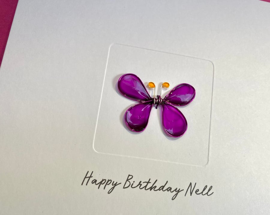Butterfly Birthday Card - Personalised
