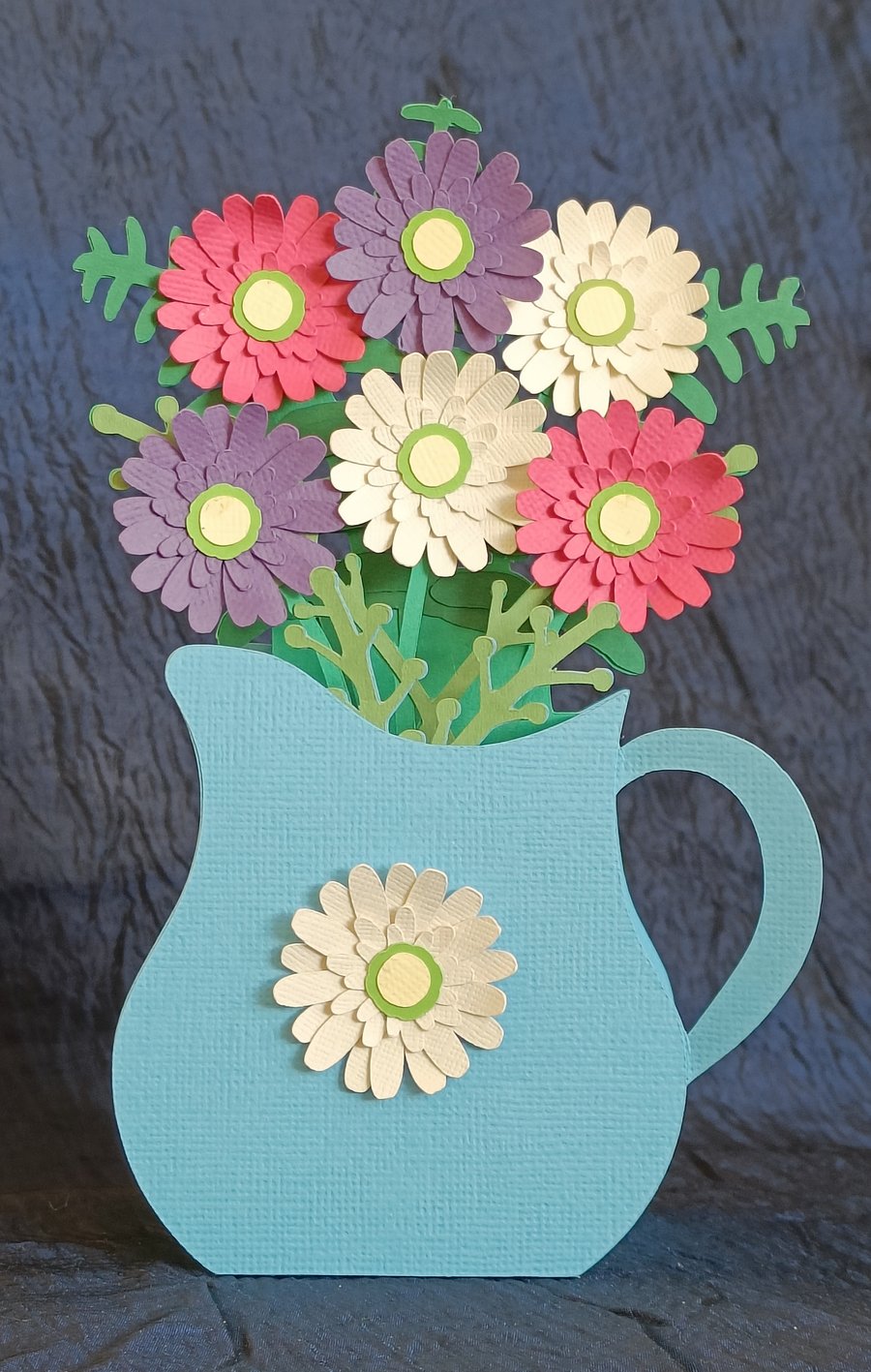 Jug of Flowers - Blue