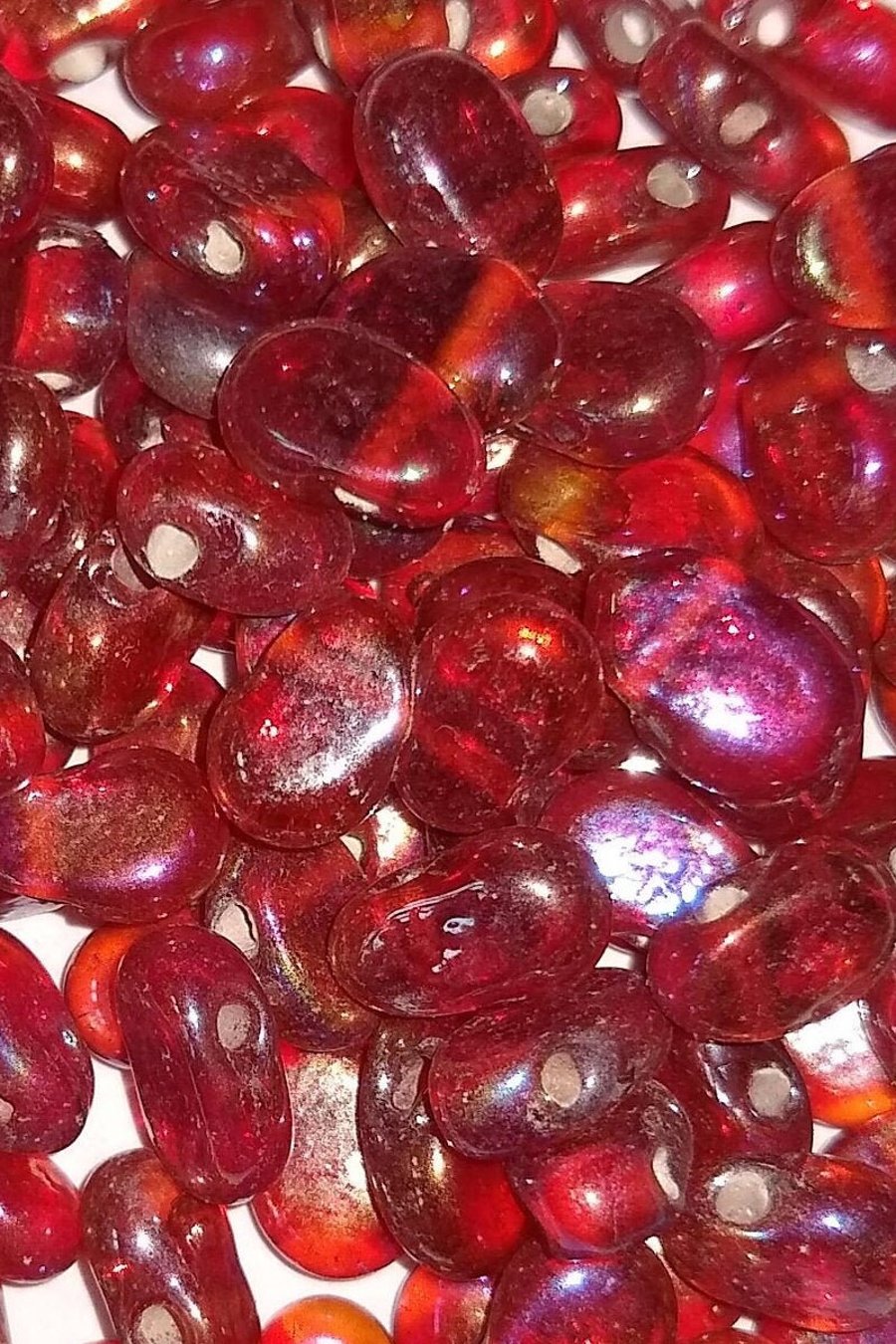 BULK Indian Glass Top Drilled Drop 9mm Choice of colours x 300