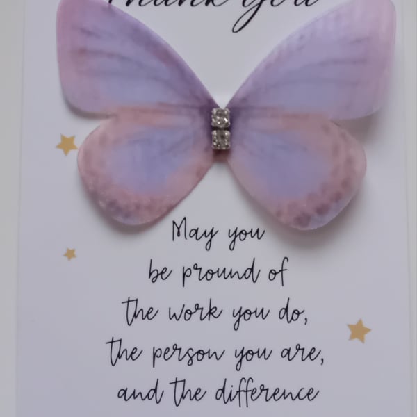 Thank you butterfly pocket hug 