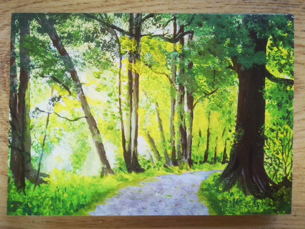 Woodland Glow greetings card