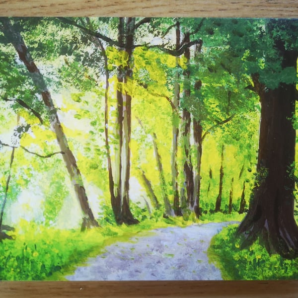 Woodland Glow greetings card