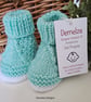 Designer Hand Knitted Cardigan & Booties Set  with Merino Wool 0-3 months size - Image 9