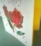 Ruby red rose modern birthday card  - Image 1
