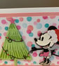 Handmade Minnie-Inspired Christmas Card – Festive Tree Decorating Design - Image 3