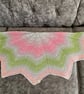 Grey, Green and Pink Baby Blanket, New Baby Gift, Crocheted Baby Blanket - Image 2