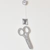 'Measure Twice, Cut Once' Glittery Scissors - Hanging Decoration