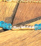 Neon Apatite Bracelet with feature Gold Bar. Handmade - Image 8