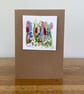 Hand Painted Absract Floral Greeting Card Original Art. - Image 2