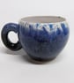 Mug Huggable Midnight Blue hues with Tin white glaze Stoneware Ceramic.