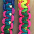 1 PONY size browband Diamanté neon