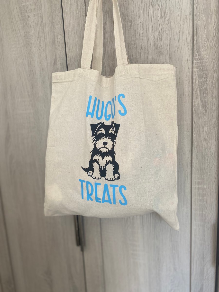 Dog treats canvas bag - perfect gift for a new pet