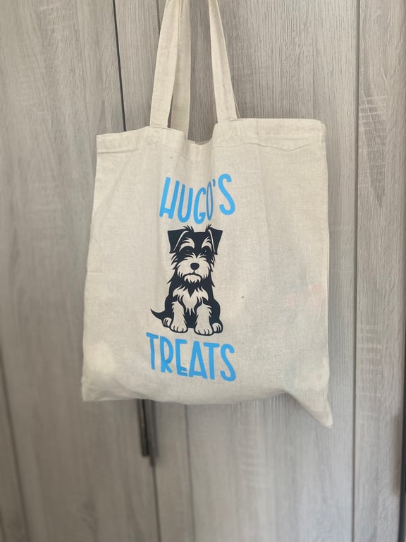Dog treats canvas bag - perfect gift for a new pet
