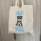 Dog treats canvas bag - perfect gift for a new pet